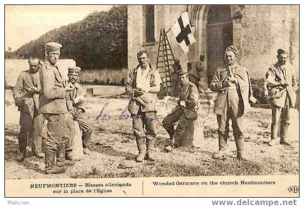 Croix Rouge - Ref No 04- Neufmoutiers Seine Et Marne - Blesses Allemands - Bon Etat - Croix-Rouge