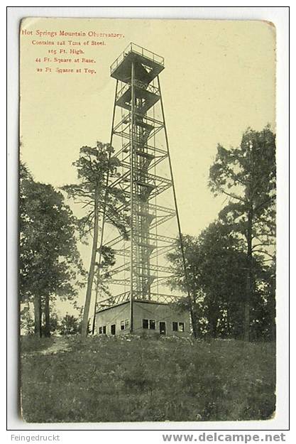 D 1760 - Hot Springs Mountain Observatory - S/w Foto Ak Um 1920 - Autres & Non Classés