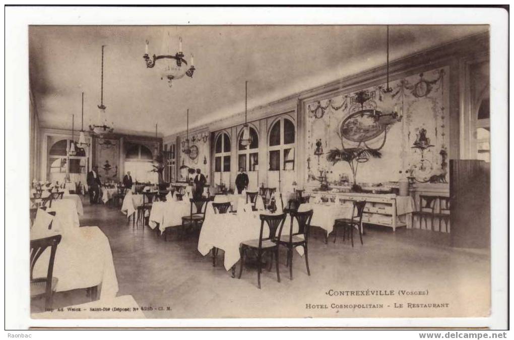 CPA--88--CONTREXEVILLE---HOTEL COSMOPOLITAIN---RESTAURANT - Bruyeres