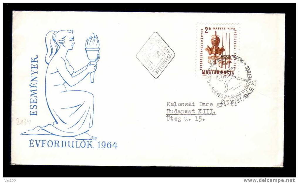 Hungary FDC 1964 With Fencing. - Escrime