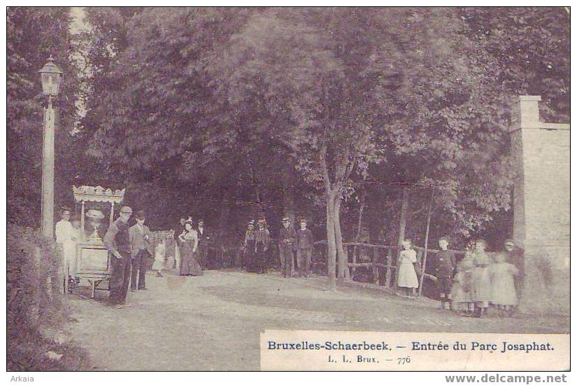 SCHAERBEEK = Entrée Du Parc Josaphat  (L.L.  Bxl  776)  1905 - Schaarbeek - Schaerbeek