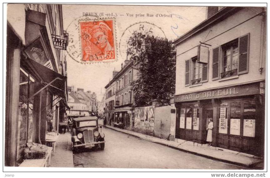 Mercure 60c Orange Yvert 415 Seul Sur Carte Postale, Pas Courant - 1938-42 Mercurio