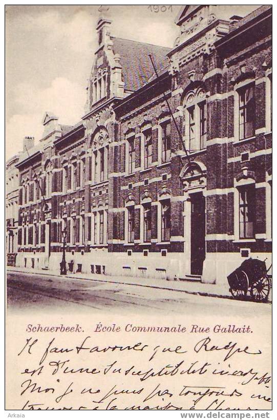 SCHAERBEEK = Ecole Communale Rue Gallait  (ss éditeur)  1901 - Schaarbeek - Schaerbeek