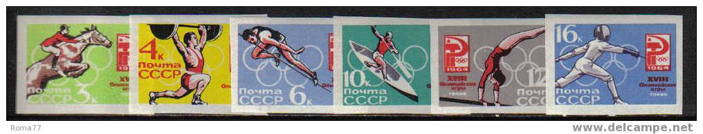 38a - RUSSIA , TOKYO 1964 : N. 2842/2848  *** Non Dentellati - Ete 1964: Tokyo