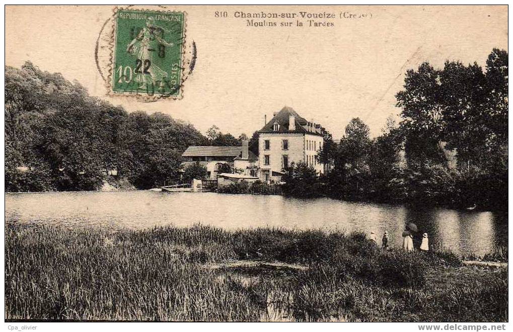 23 CHAMBON SUR VOUEIZE Moulins Sur La Tardes, Moulin, Ed Laville 810, 1922 - Chambon Sur Voueize