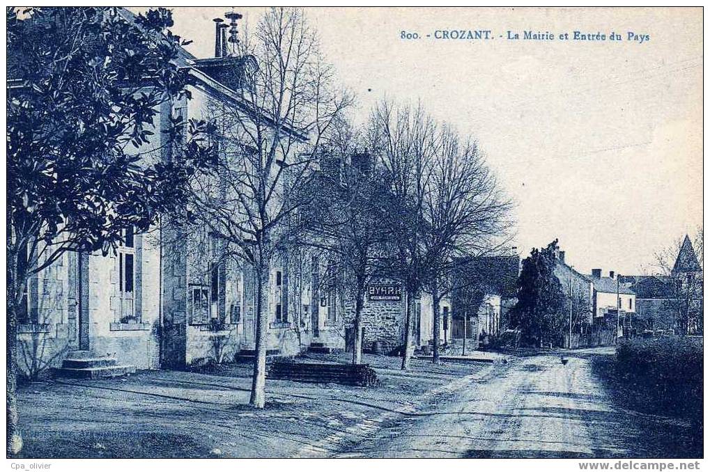 23 CROZANT Mairie, Entrée Du Pays, Pub Byrrh, Ed Comptoir Général 800, 193? - Crozant