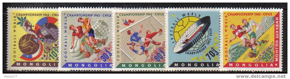 84 - MONGOLIA , CALCIO MONDIALI 1962 : N. 248/252  *** - 1962 – Cile