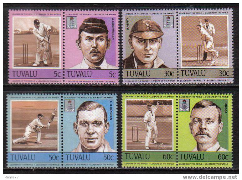 86 - TUVALU , CRICKET : SERIE N. 267/274  *** - Cricket