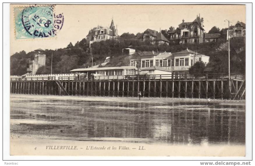 CPA---14---Villerville--- L´ESTACADE  Et Les  VILLA - Villerville