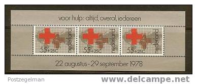 NEDERLAND 1978 M.N.H. Block Nr 18 Red Cross #6843 - Blocks & Sheetlets