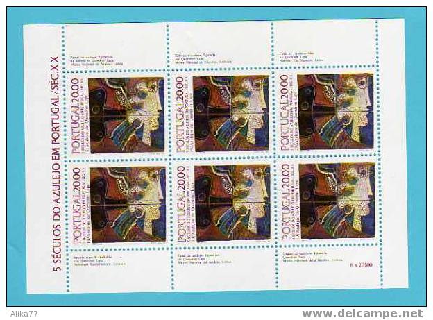 PORTUGAL     Neuf **  Y. Et T. N° 1639a  En Feuillet De 6 Timbres      Cote: 8,00 Euros - Unused Stamps