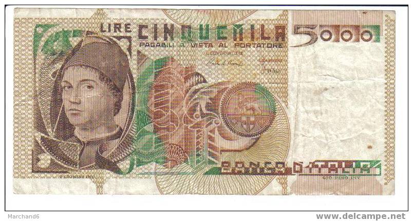 Italie Recto Cinquenila Lire - 5000 Lire