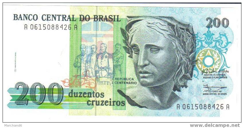 Brasil Recto Duzentos Cruzeiros - Brazilië