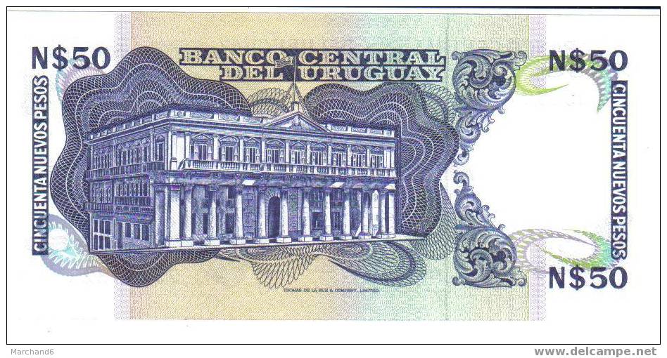 Uruguay Recto Cincuenta Nuevos Pesos - Uruguay