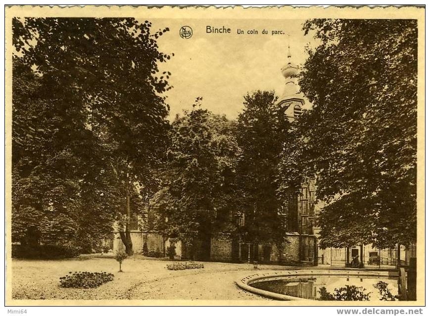 BELGIQUE .  2.C.P.A. BINCHE  L'hotel De Ville ; Et Un Coin Du Parc - Binche