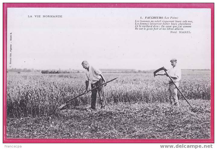 021  LA VIE NORMANDE  FAUCHEURS  (les Foins) - Cultures