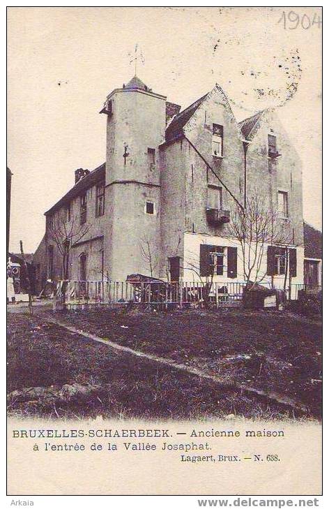 SCHAERBEEK = Ancienne Maison à L'entrée De La Vallée Josaphat  (Lagaert  N° 638) 1904 - Schaarbeek - Schaerbeek