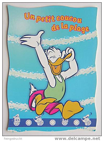 D 1849 - Donald Duck - "Un Petit Coucou De La Plage" - CAk - Comicfiguren