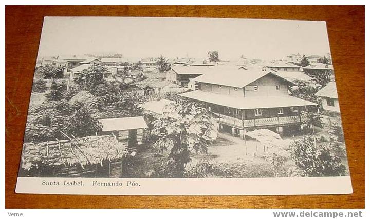 ANTIGUA POSTAL DE SANTA ISABEL - FERNANDO PÓO - GUINEA ESPAÑOLA - NO CIRCULADA. - Guinea Ecuatorial