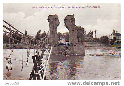 352 - Inondation Du 17 Octobre 1907 - Les Débris Du Pont D´ ANDREZIEUX - Andrézieux-Bouthéon