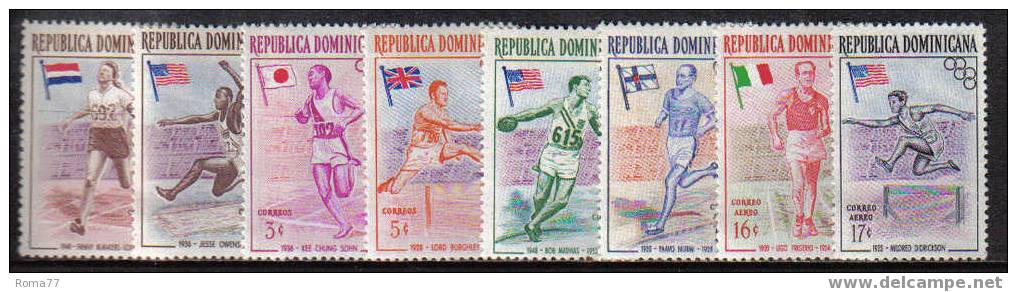 MB229 - DOMINICANA , OLIMPIADI MELBOURNE 1956 :  N. 444/8+P.A.  *** - Ete 1956: Melbourne