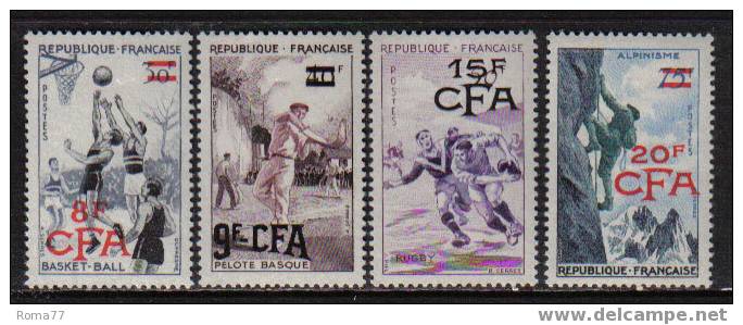 MB234 - REUNION , GIOCHI VARI : N. 326/327+329/330 *** - Unused Stamps