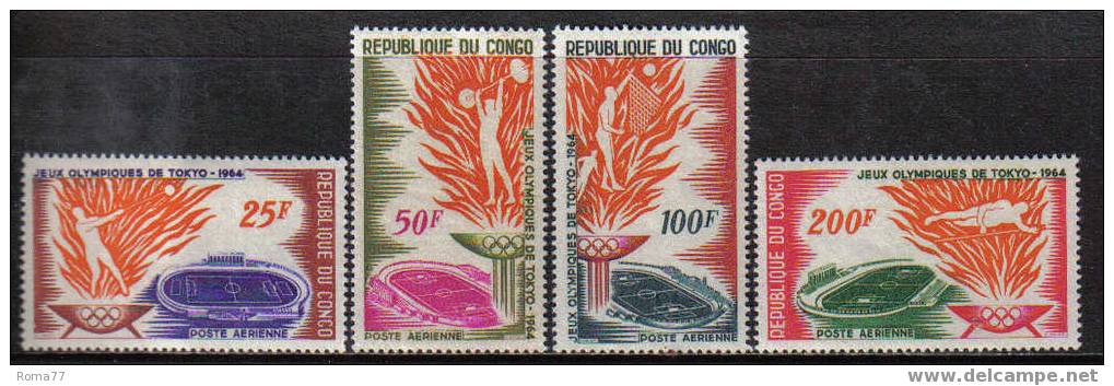 MB240 - CONGO , OLIMPIADI TOKYO 1964 : P.A. N. 21/4  *** - Zomer 1964: Tokyo