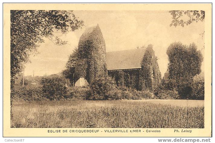 14 - CALVADOS - NORMANDIE - VILLERVILLE SUR MER - EGLISE DE CRICQUEBOEUF - - Villerville