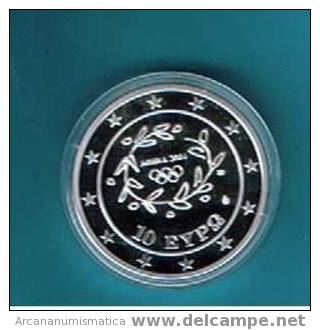 GRECIA  Moneda PLATA PROOF Encapsulada De 10 Dracmas LUCHA GRECOROMANA - Griechenland