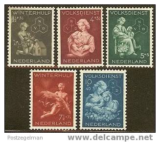 NEDERLAND 1944 Unused No Glue Stamp(s) Winter Aid 423-427 #302 - Neufs