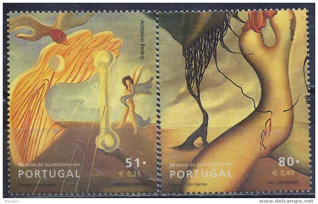 PIA - 1999 - Art Surréaliste Au Portugal - (Yv 2334-38 - Unused Stamps