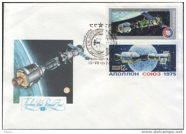 Apollo - Soyuz - Russia 1975 FDC Mi# 4371-4374 (Y&T 4157-4160) - UdSSR