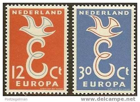 NEDERLAND 1958 OMP Zegel(s) Europa 718-719 #664 Mint Hinged - Unused Stamps