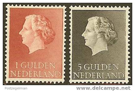 NEDERLAND 1954 OMP Zegel(s) Juliana (hoge Waarden) 647-648  #499 - Ongebruikt