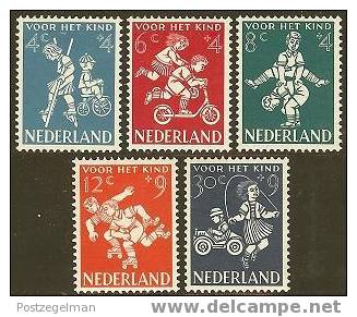 NEDERLAND 1958 OMP Zegel(s) Kind 723-727 #667 Mint Hinged - Unused Stamps