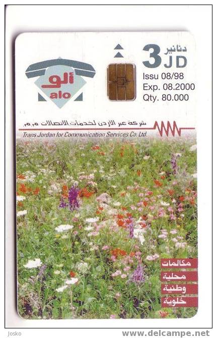 Jordanie - Flower - Fleur - Flowers - Fleurs - Environment - Rare Jordan Card (80.000 Ex.) - Damaged Card , See Scan - Giordania