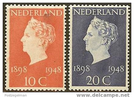 NEDERLAND 1948 OMP Zegel(s) Jubileum 507-508 #376 - Unused Stamps