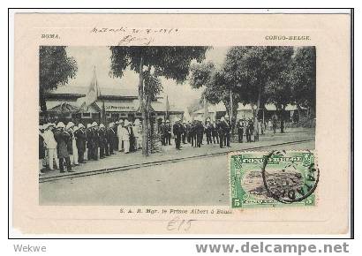 Bg015 /  Congo -Bildkarte Prinz Albert In Boma  - Matabi 1910 – Drucksache Nach Italien - Covers & Documents