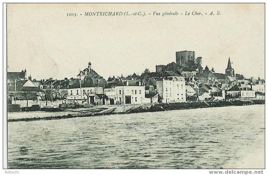 MONTRICHARD - Vue Générale - Le Cher. - Montrichard