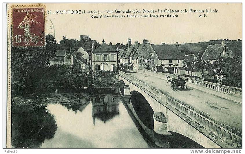 MONTOIRE - Vue Générale - Le Château Et Le Pont Sur Le Loir. - Montoire-sur-le-Loir