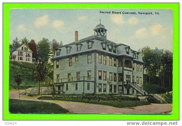 NEWPORT, VT  - SACRED HEART CONVENT - TRAVEL IN 1914 - 3/4 BACK - - Andere & Zonder Classificatie