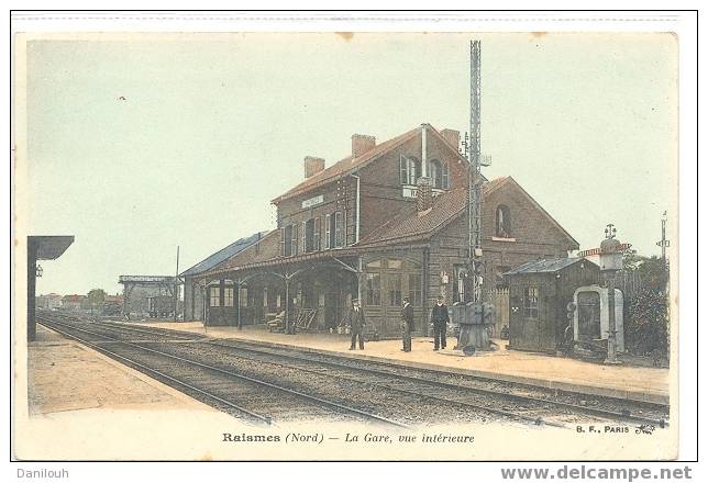 59 // NORD / RAISMES / La Gare, Vue Intérieure / Ed B/F/ / Colorisée / - Raismes