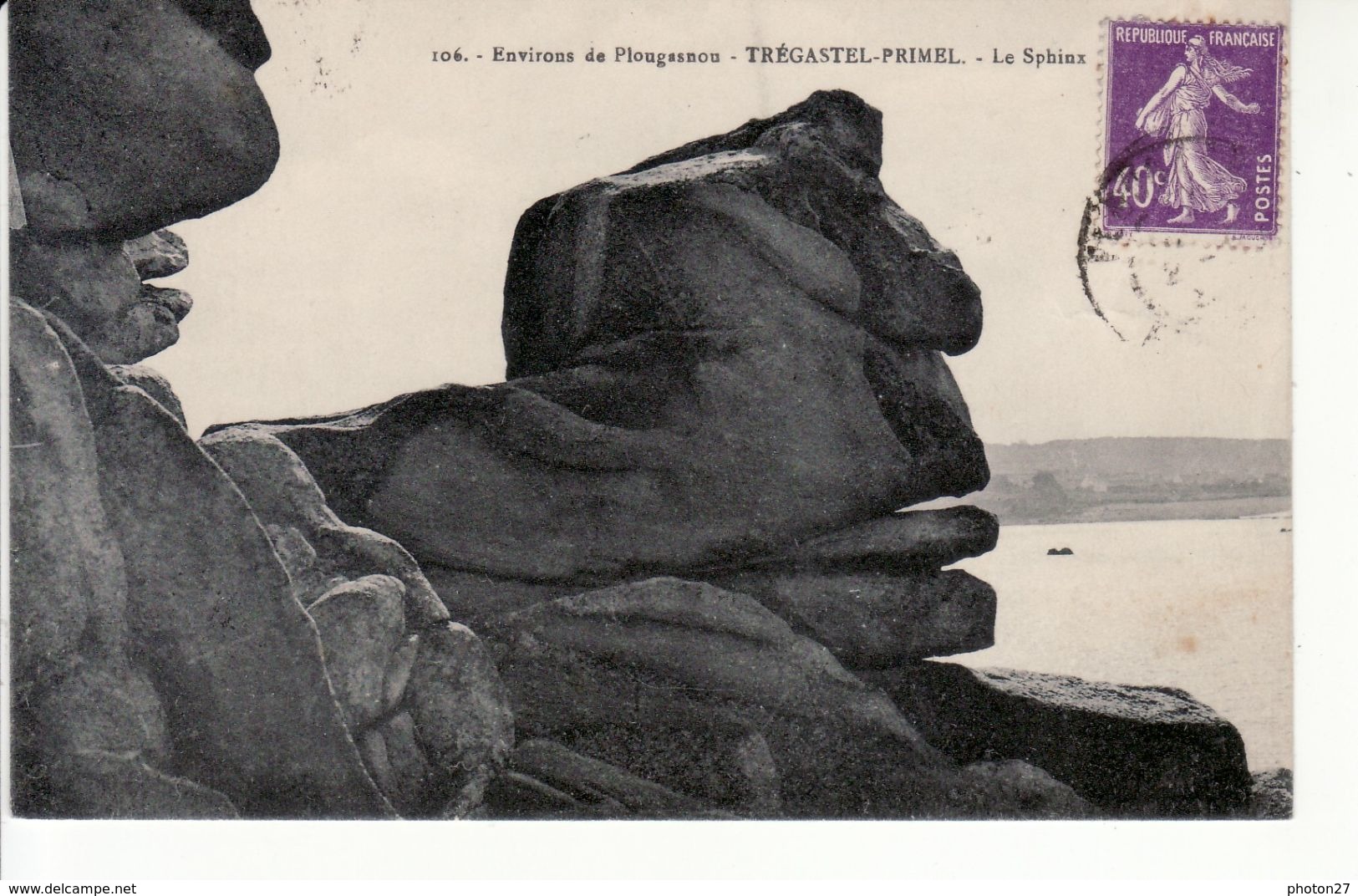 TREGASTEL-PRIMEL, Le Sphinx (rocher Typique) - Primel