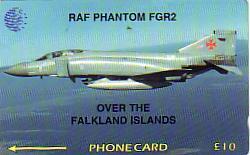 FALKLANDS AVION DE CHASSE MILITAIRE  £10 UT RARE - Leger