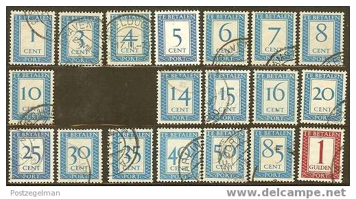 NEDERLAND 1947 Gebruikte Port Zegels 80-101 Niet Kpl  #903 - Strafportzegels