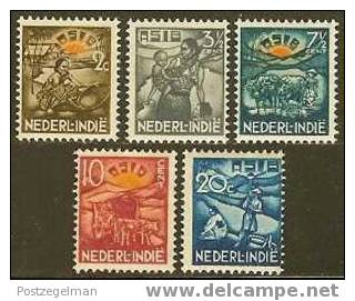 NED INDIE 1937 MNH A.S.I.B. Zegels 230-234 #964 - Netherlands Indies