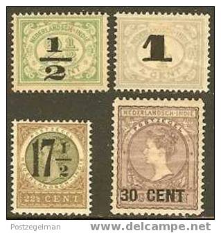 NED INDIE 1917 OMP Opdrukken Zegels 138-141 #945 - Netherlands Indies