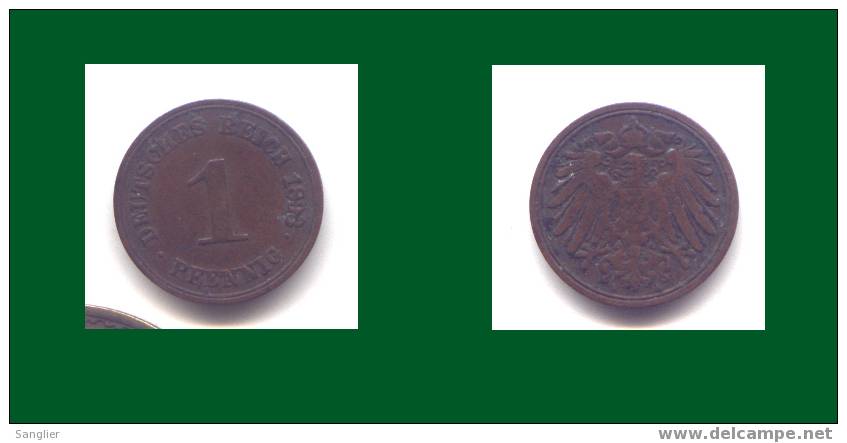 1  PFENNIG 1893 A - 1 Pfennig