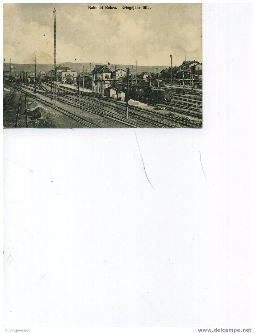 BEBRA BAHNHOF KRIEGSJAHR 1915 GARE AVEC TRAIN - Bebra