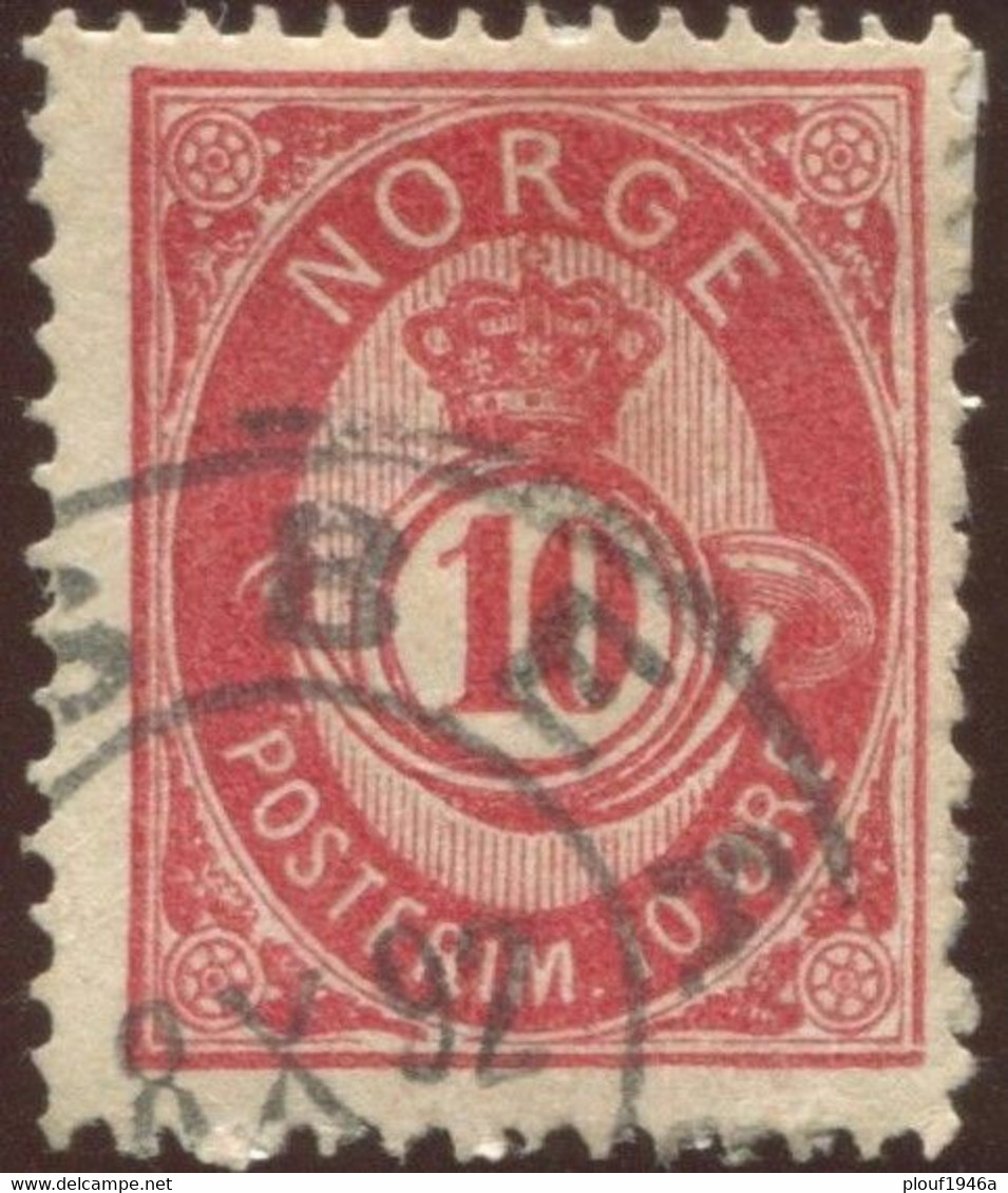 Pays : 352,01 (Norvège : Oscar II)  Yvert Et Tellier N°:    50 (o) ; Norgeskatalogen NO 38xX - Used Stamps